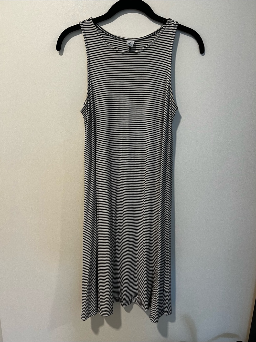 Old Navy Black & White Striped Sleeveless Mini Dress